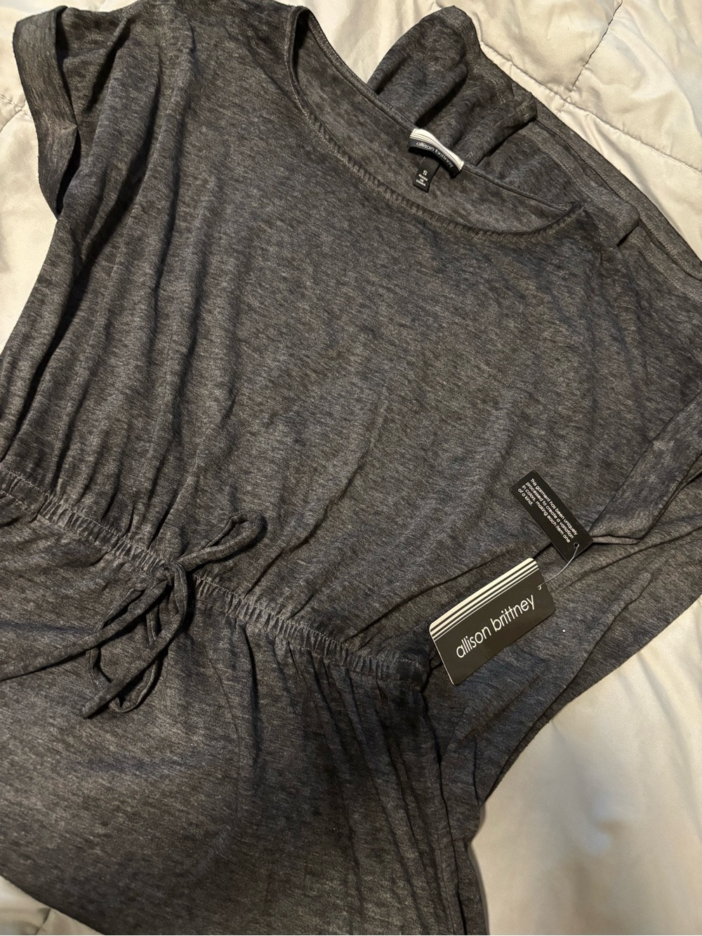 Charcoal Heather short sleeve Maxi Dress